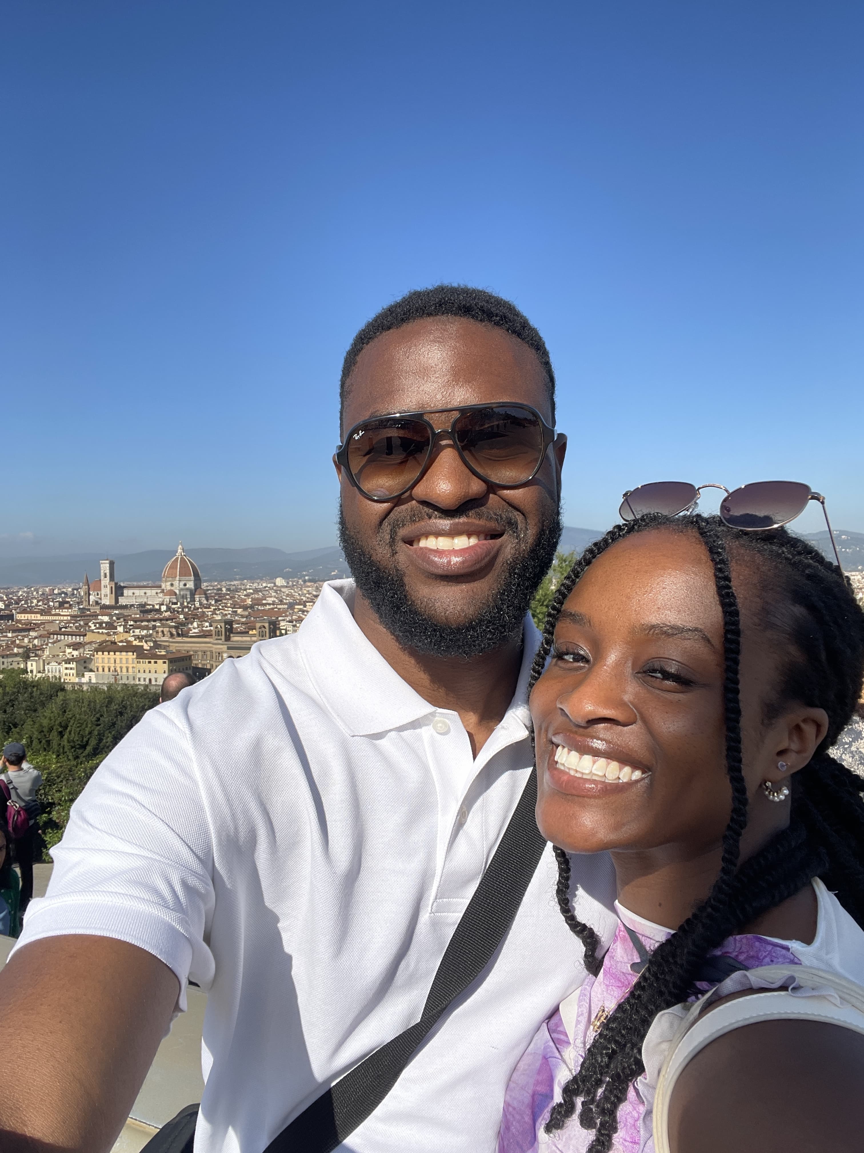 The couple, in Florence